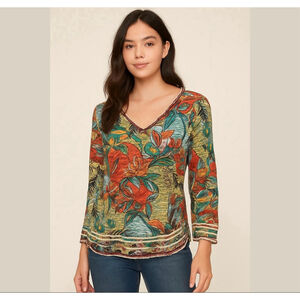 Vintage Y2K Cap Juluca A New Story by Aldo Martins Floral Mesh Top Distressed S